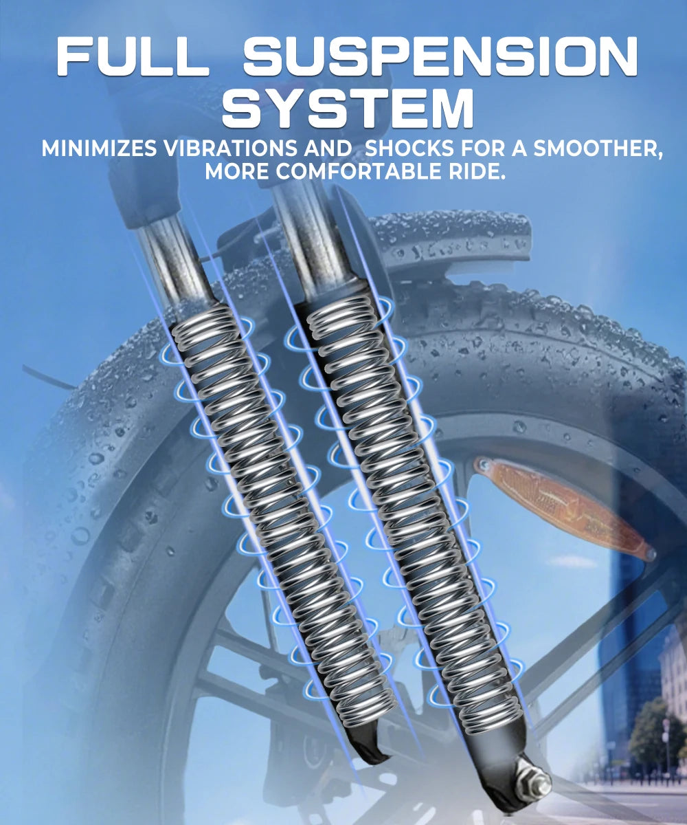 DEEPOWER G23 Electric Bike 1500W Motor 48V 35AH lithium battery Adult Electric Bicycle 20*4.0 -In Fat fire Mountain e-Bike