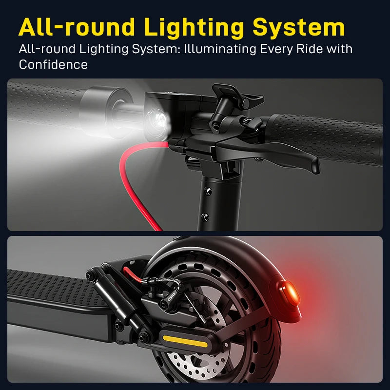 MANKEEL 350W Electric Scooter for Adults & Teen, Up to 19Mile Range & 19MPH Speed, With Dual Suspension & 8.5" Solid Tires, Gift