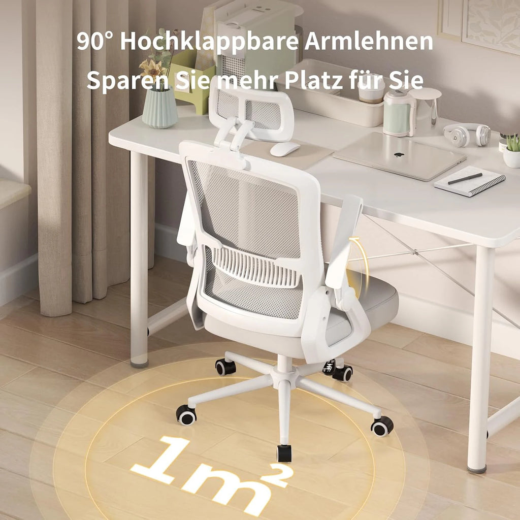 Ergonomic Office Chair Desk Chair with Headrest Breathable Mesh Cover Lumbar Support Computer Chair 360 ° Swivel Chair