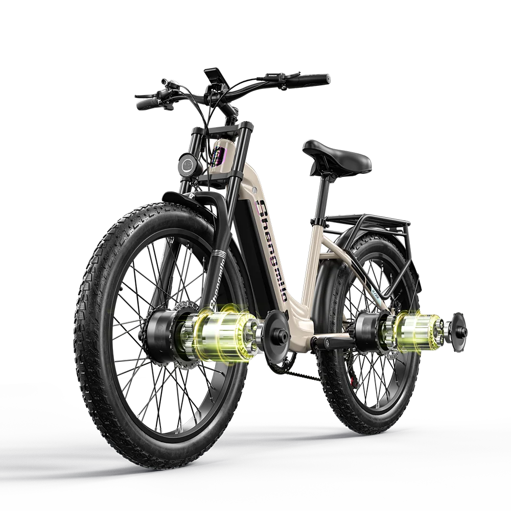 Shengmilo S700 Adult 2000W Electric Bicycle with Two Motors, 48V17.5AH840WH Battery Ebike ,26 Inch Wide Tyre E-Mountain ebike