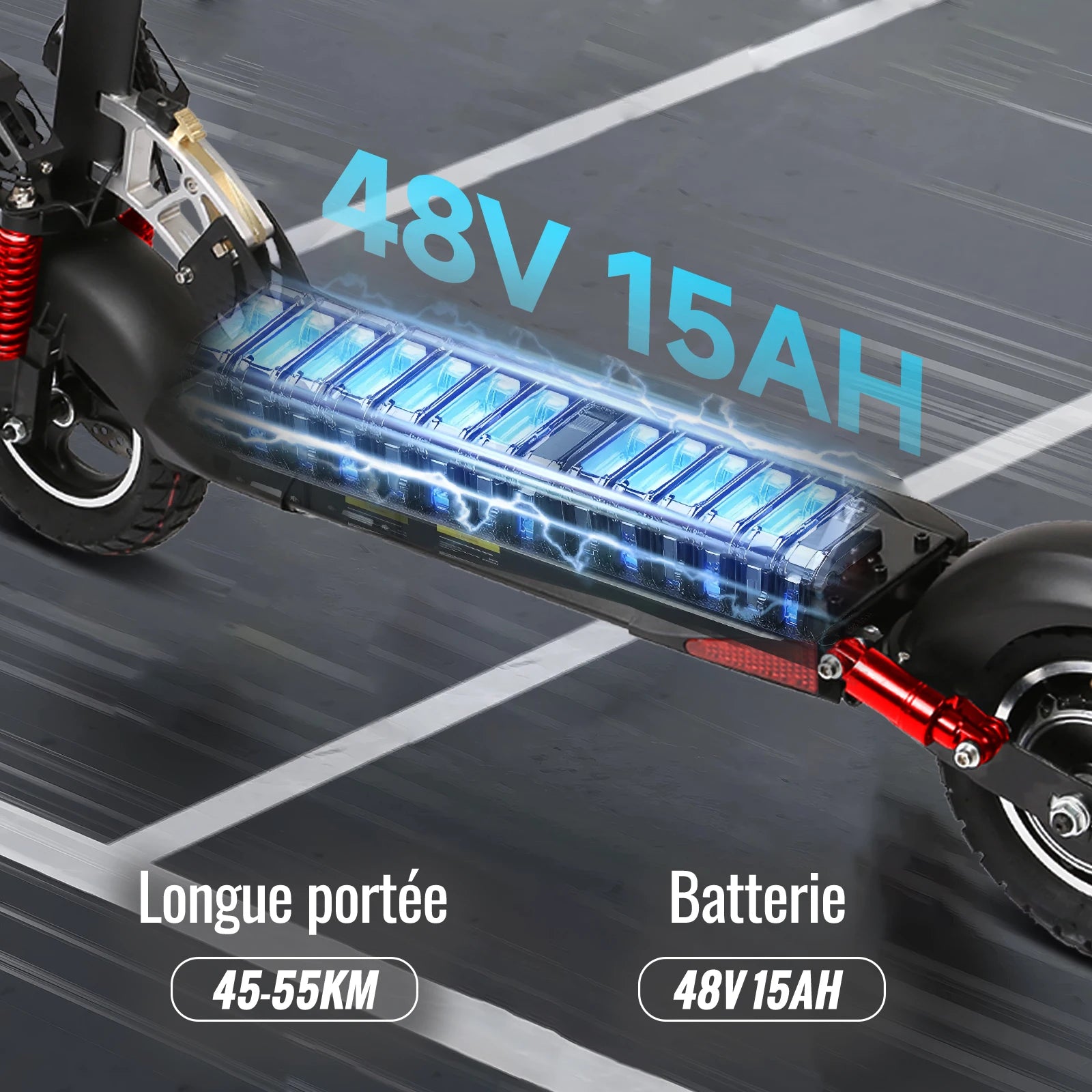 Electric Scooter Send Seat 800W Max Speed 45-50km/h Range 35-55km 10 inch Off-Road Tires Dual Shock Absorbing Folding EScooter