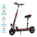 Electric Scooter Send Seat 800W Max Speed 45-50km/h Range 35-55km 10 inch Off-Road Tires Dual Shock Absorbing Folding EScooter