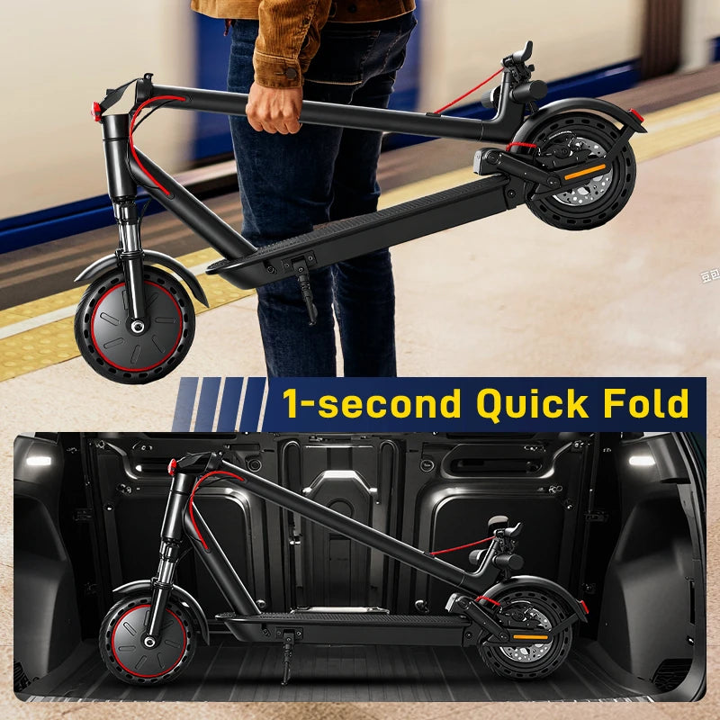 MANKEEL 350W Electric Scooter for Adults & Teen, Up to 19Mile Range & 19MPH Speed, With Dual Suspension & 8.5" Solid Tires, Gift
