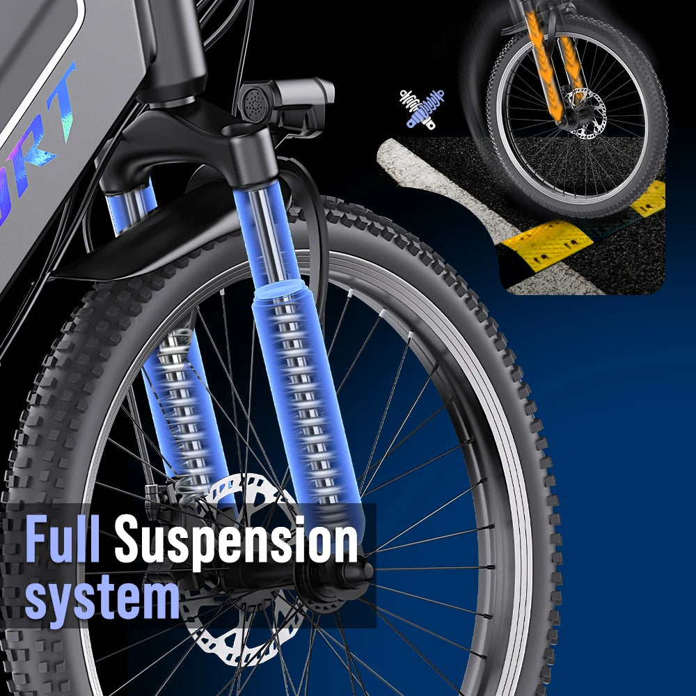 DEEPOWER F26 Electric Bike 750W 48V 10AH Battery Off-Road Adults commuting Ebike Max speed 35KM/H All-Terrain Motorcycle Ebike