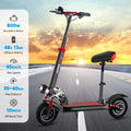 800W Powerful Electric Scooter 48V 15Ah Max Speed 50km/h 50km Range 10'' Tires Dual Shock Absorbing Folding EScooter for Adults