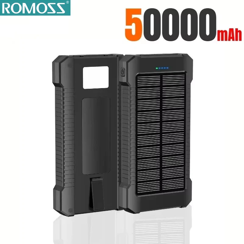 ROMOSS 120W 500000mAh Solar Power Bank Portable Large Capacity Super Fast Charging Outdoor External Battery for iPhone 17/16/15