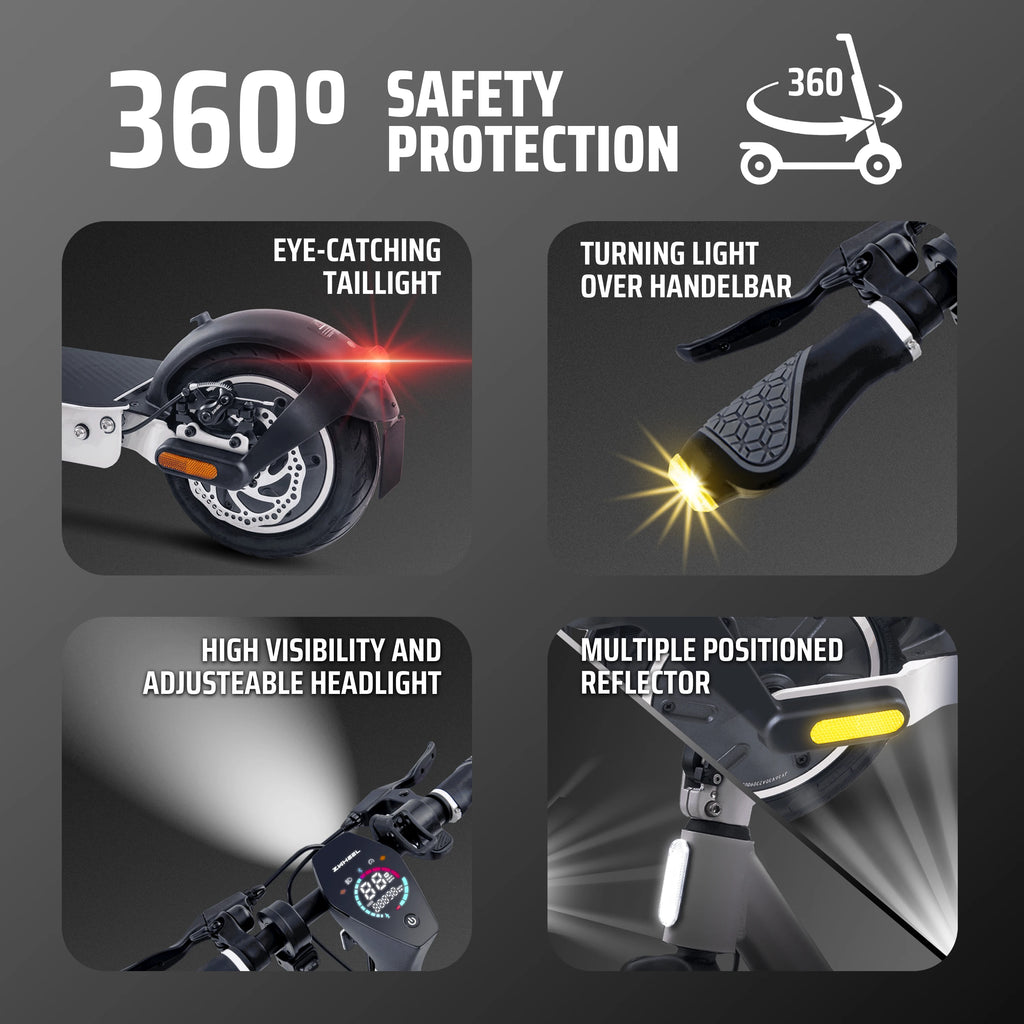 ZWHEEL ZFox Max Electric Scooter 50Km Long Range 800W Max Motor 10 Inch Tires 15Ah Battery Colorful Foldable Adult E-Scooter