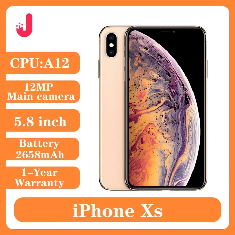 iPhone XS  5.8" Retina OLED Display 4G RAM 64GB/256GB/512GB ROM cellphone iphone xs