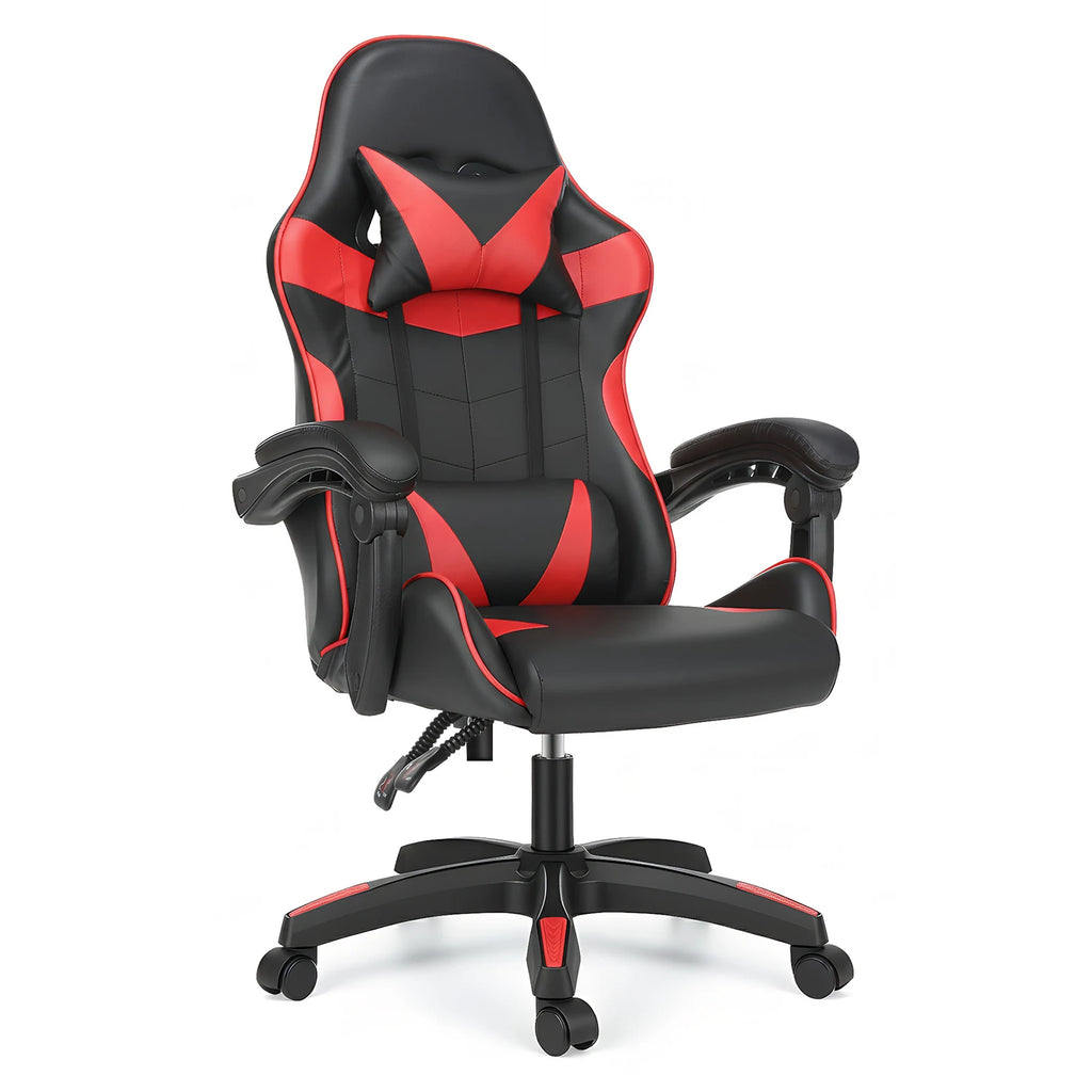 Gaming chair Ergonomic Swivel Chair Height Adjustable Office Chair Headrest Loin Pillow Padded Gaming armchair up to 150kg
