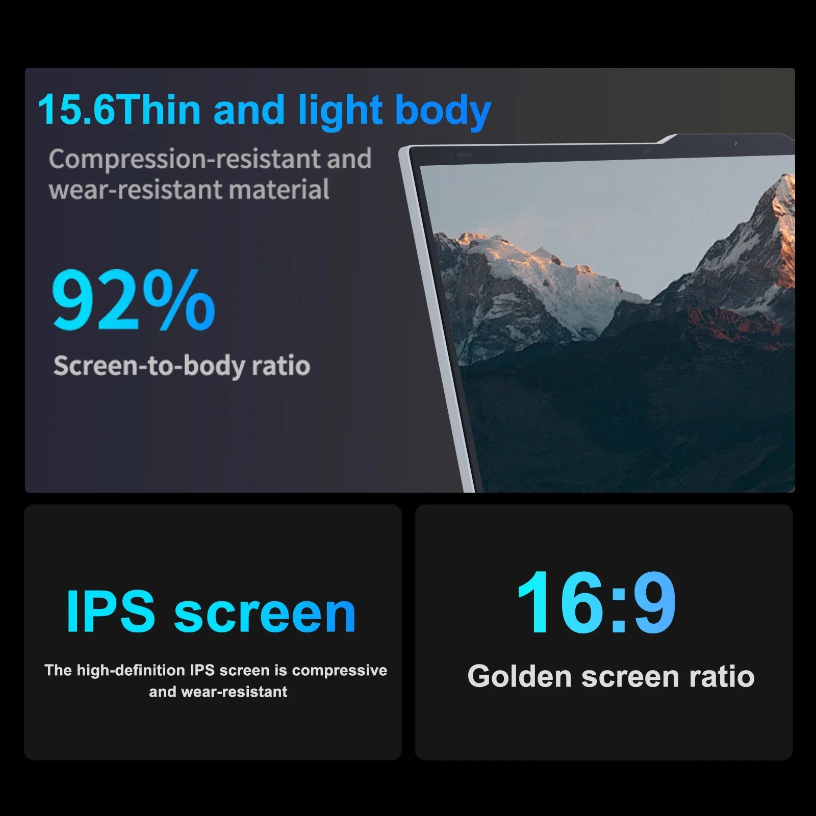 15.6" Intel Core i3 6100U Laptop Computer Windows 11 Pro 16GB RAM 512GB 1TB SSD Portable Notebook PC Office Study Laptops