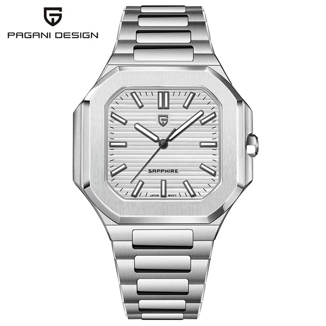 PAGANI DESIGN New Quartz Men's Watch Stainless Steel Sports Waterproof Men Watches Luxury Fashion Sapphire Glass Watch For Men's