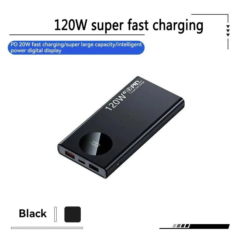 80000mah Power Bank 120W Super Fast Charging Ultra large Capacity For Mobile Power External Battery For iphone Xiaomi Samsung