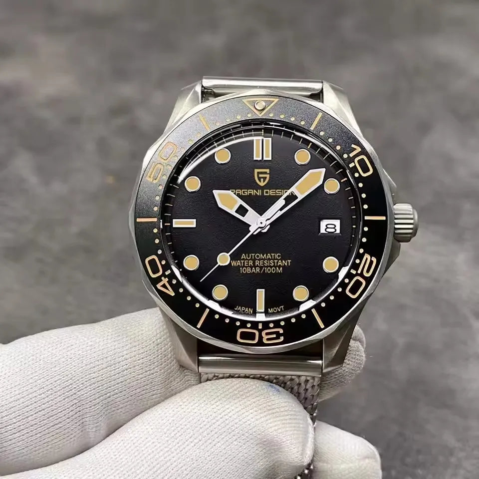 2026 PAGANI DESIGN New 007 Ceramic Bezel Man watch Luminous Sapphire Japan Movt Watch 316L All Steel Mechanical Luxury Men watch