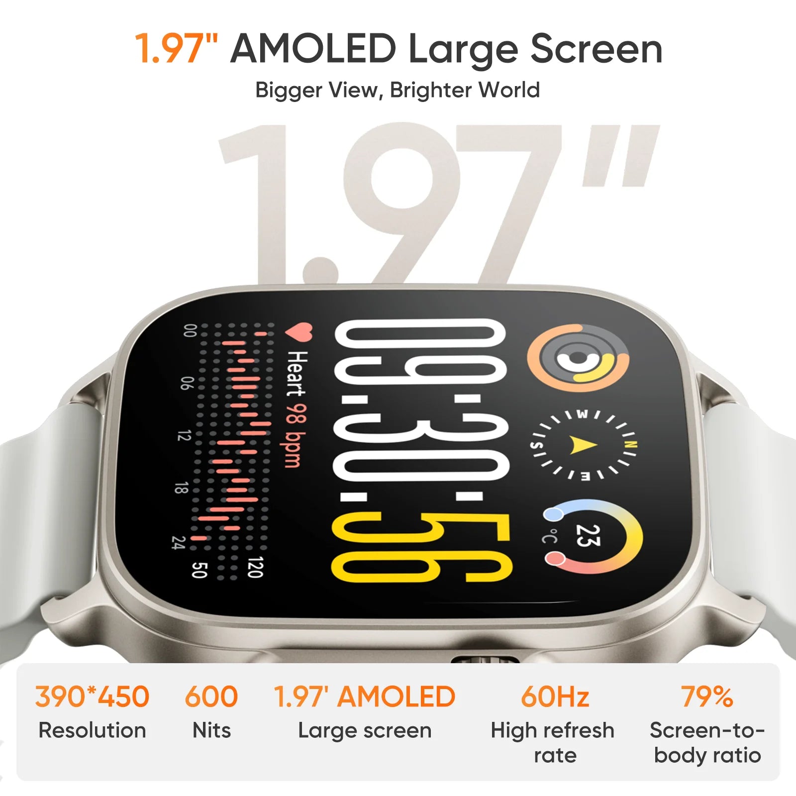 Global Version realme Watch 5 Smartwatch Compass & Independent GPS with 5 GNSS 1.97" AMOLED Display Up to 14-day Battery Life