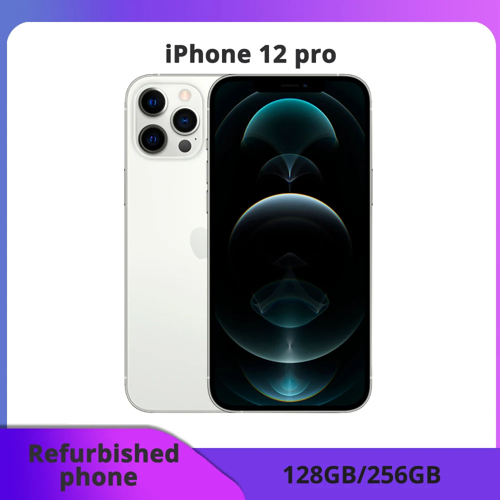 Refurborn phone Apple iPhone 12 Pro 5G Mobile Phone Face ID GB/256GB nfc' NFC '6.1 OLED 12MP 4K excellent condition
