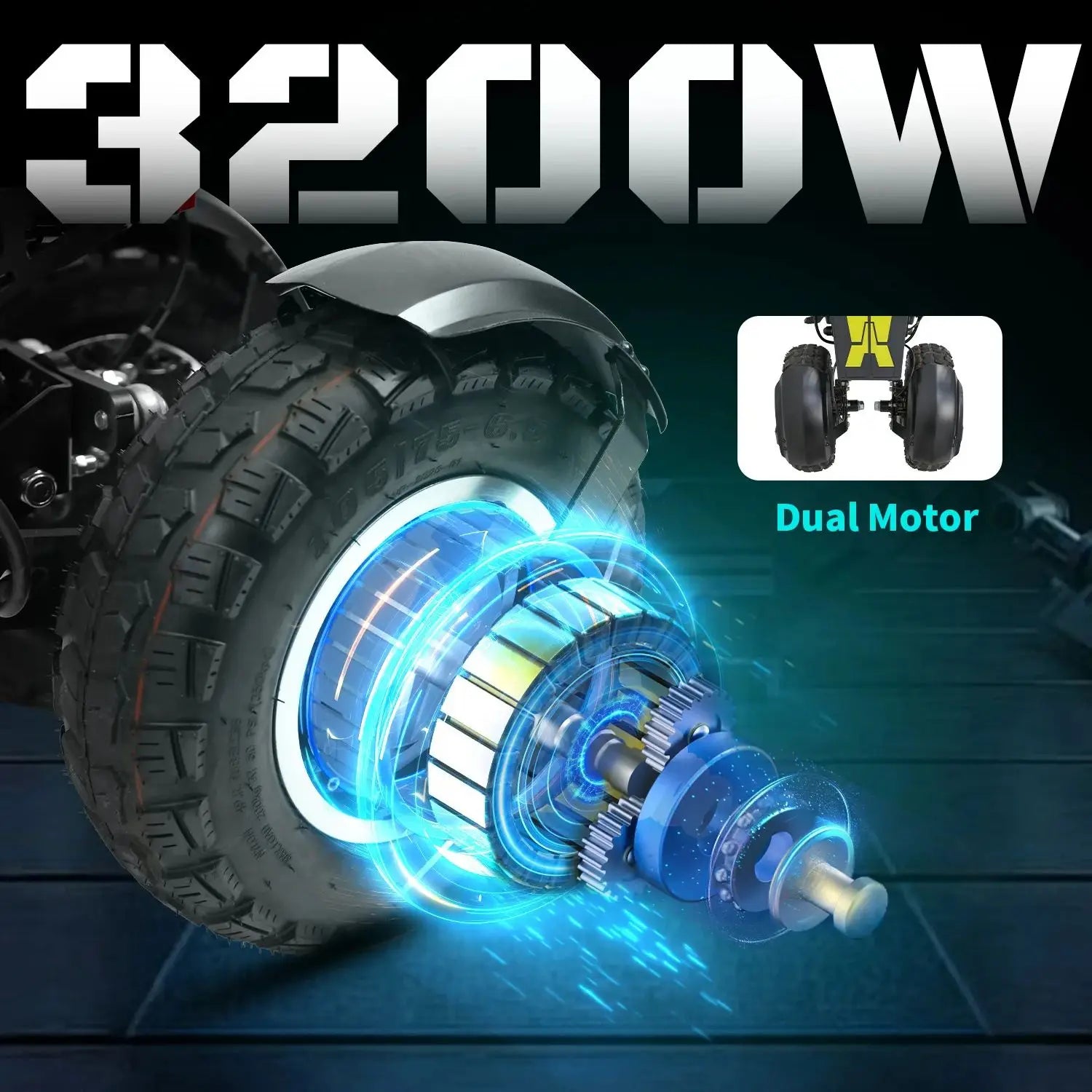 DUOTTS OOTD T30 Electric Scooter 3200W Motor City switching Scooter 60V 31.2Ah 55 km/h Max Speed 13 Inch Off-Road types E-Scooter