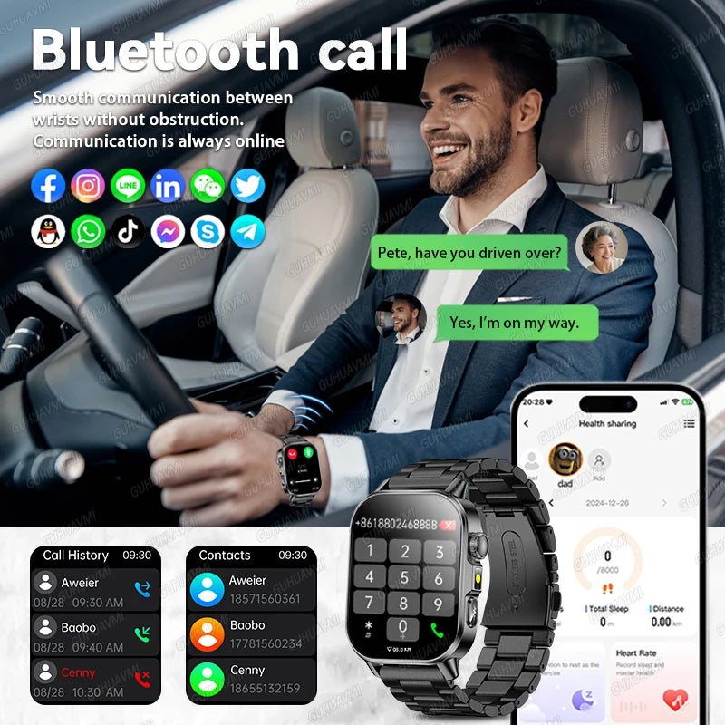 2026 New ECG+PPG Healthy Diagnose Smart Watch Men Body analysis Blood Pressure Lipid Uric Acid Women's Health Tracker Smartwatch