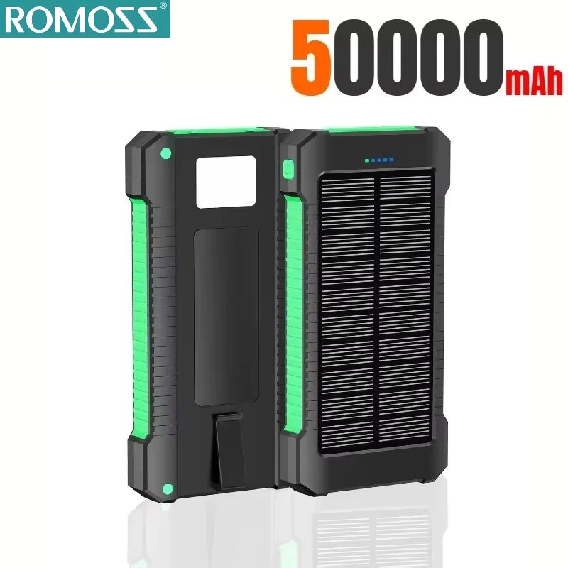 ROMOSS 120W 500000mAh Solar Power Bank Portable Large Capacity Super Fast Charging Outdoor External Battery for iPhone 17/16/15