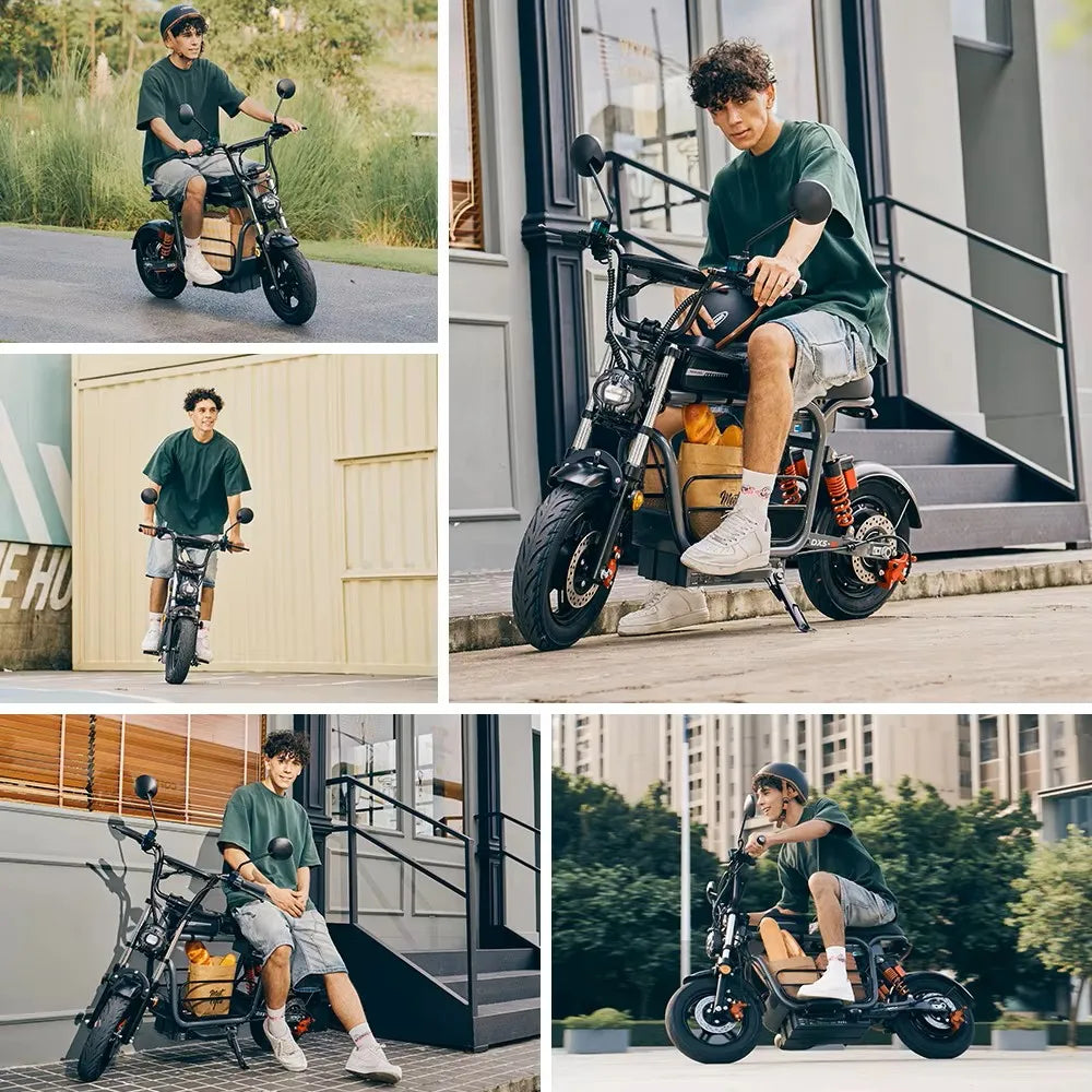 iScooter DX5 1500W 48V Non-Folding Electric Scooter 15.6Ah Durable Tires with Hydraulic Disc Brakes NFC Shopping E-Scooter