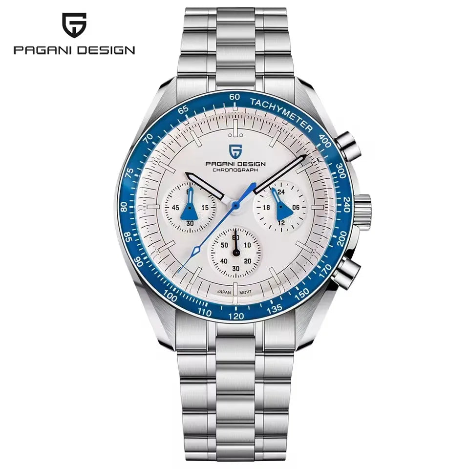 PAGANI DESIGN 500 Speedometer circle Sport Chronograph AR Sapphire Japan Movt Luxury Men watch 316L All Steel Luminous Man watch