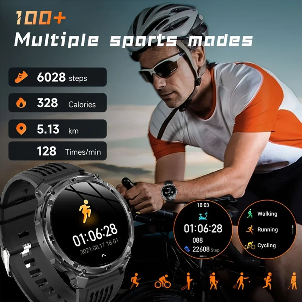 2026 New T-Rex3 Pro 1100mAh Battery Smart Watch GPS path 5ATM Waterproof Sports Run tracker Outdoors Compass Military Smartwatch