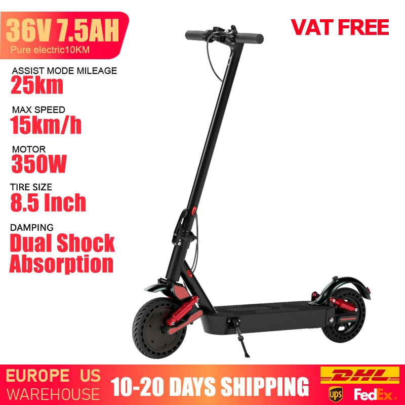 HUANCI D06 500W electric scooters e scooter adult 36V25AH escooters foldable 32KM/H 8.5 inch electric kick scooter electric