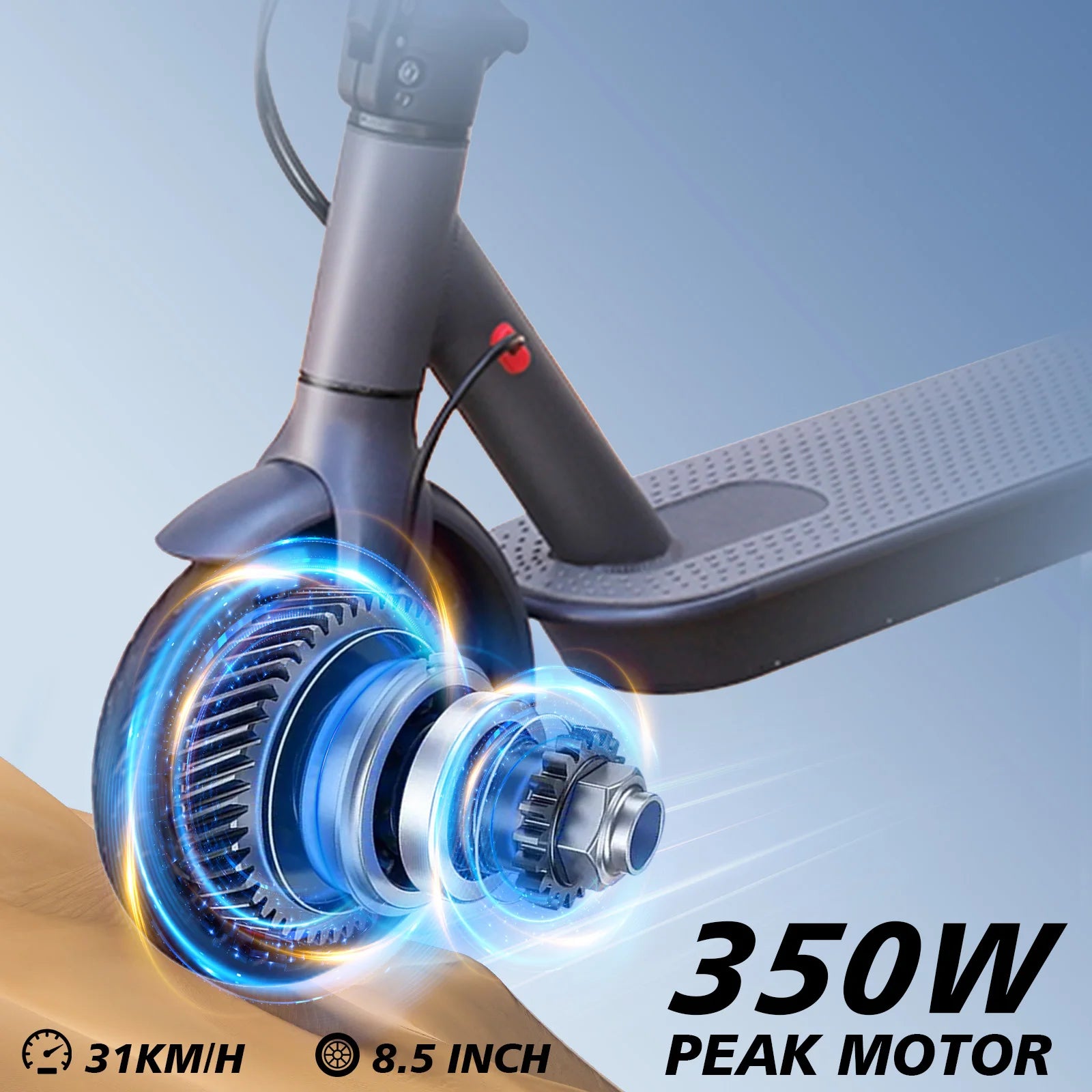 AOVOPRO LP80 10.5AH Electeric Scooter 35KM Top Travel Range Portable Escooter 31KM/H 350W Motor 500W Peak Power Electric Scooter