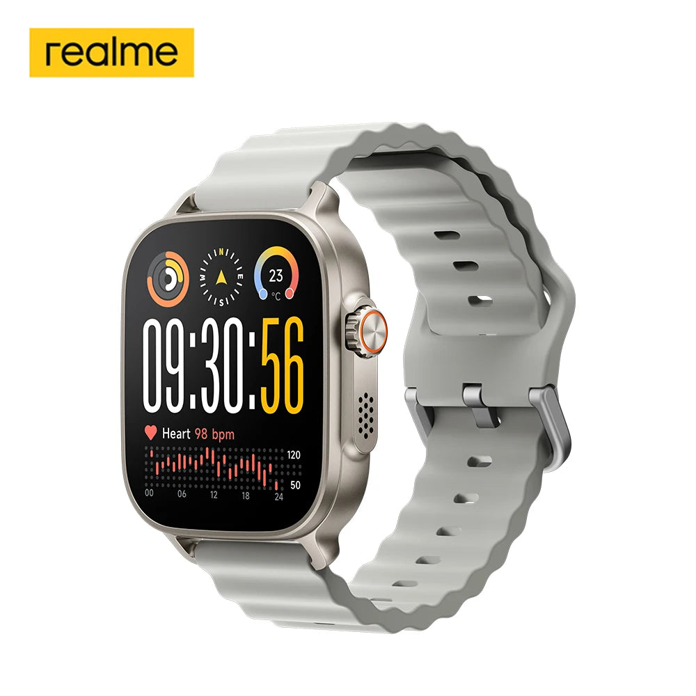 Global Version realme Watch 5 Smartwatch Compass & Independent GPS with 5 GNSS 1.97" AMOLED Display Up to 14-day Battery Life