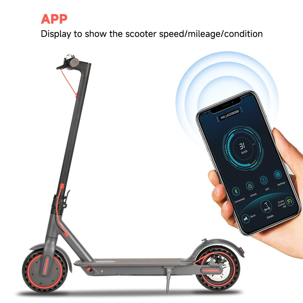 SUNNIGOO N7PRO 350W Adult Electric Scooter With APP 36V 10.4Ah Escooter 30km/h Kick Scooter Lightweight Long Range 30km Scooter
