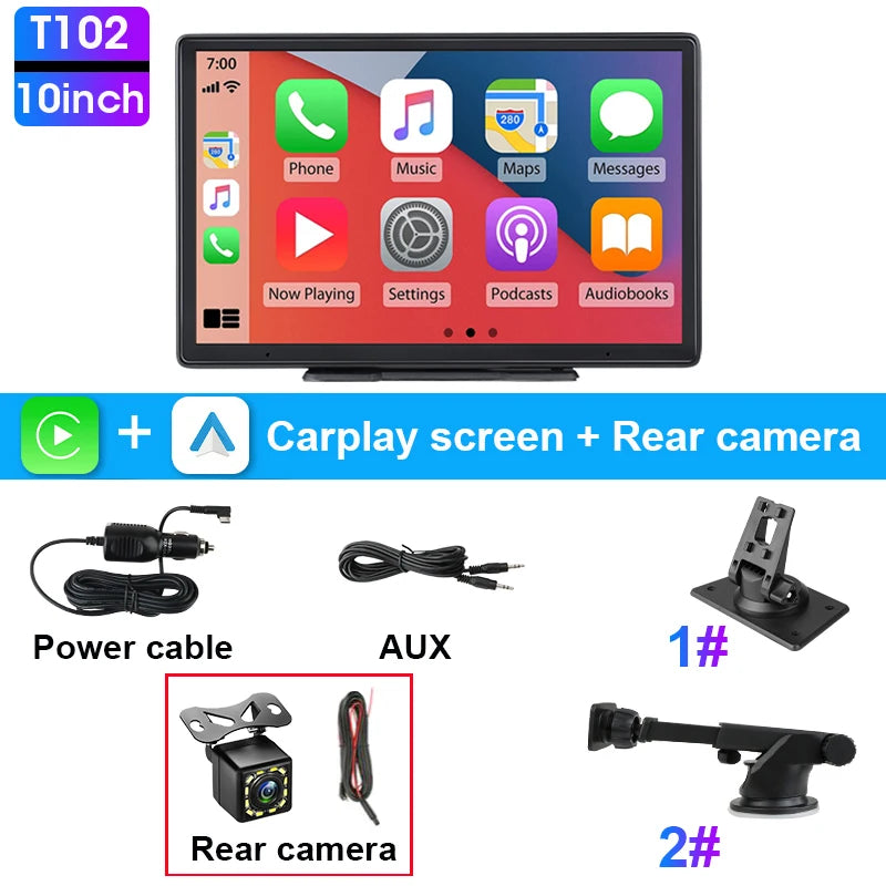 JMCQ 7/10 inch Carplay Car Smart Screen multimedia Video player Wireless Carplay Android Auto Car Radio for Apple Android Stereo