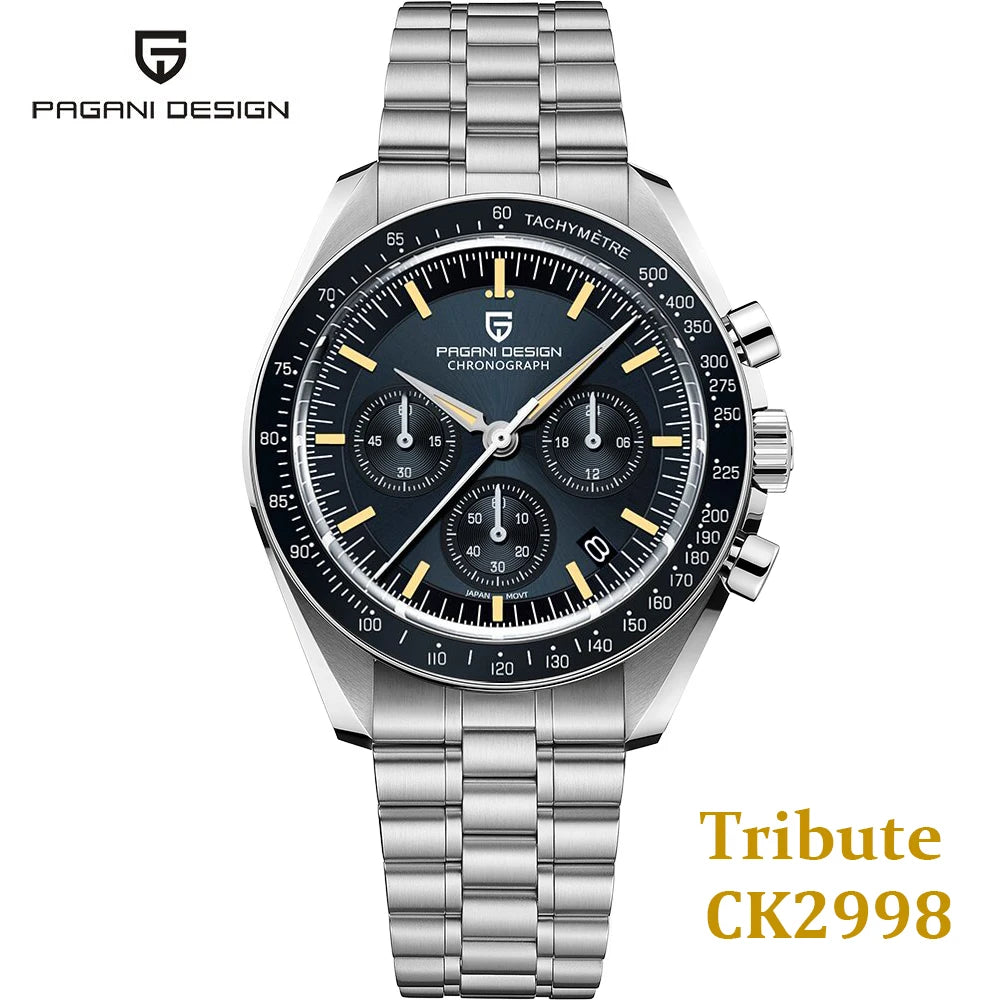 PAGANI DESIGN 2026 New Men's Watches Top Luxury Quartz Watch For Men Auto Date Speed Chronograph AR Sapphire Mirror Wrist watch