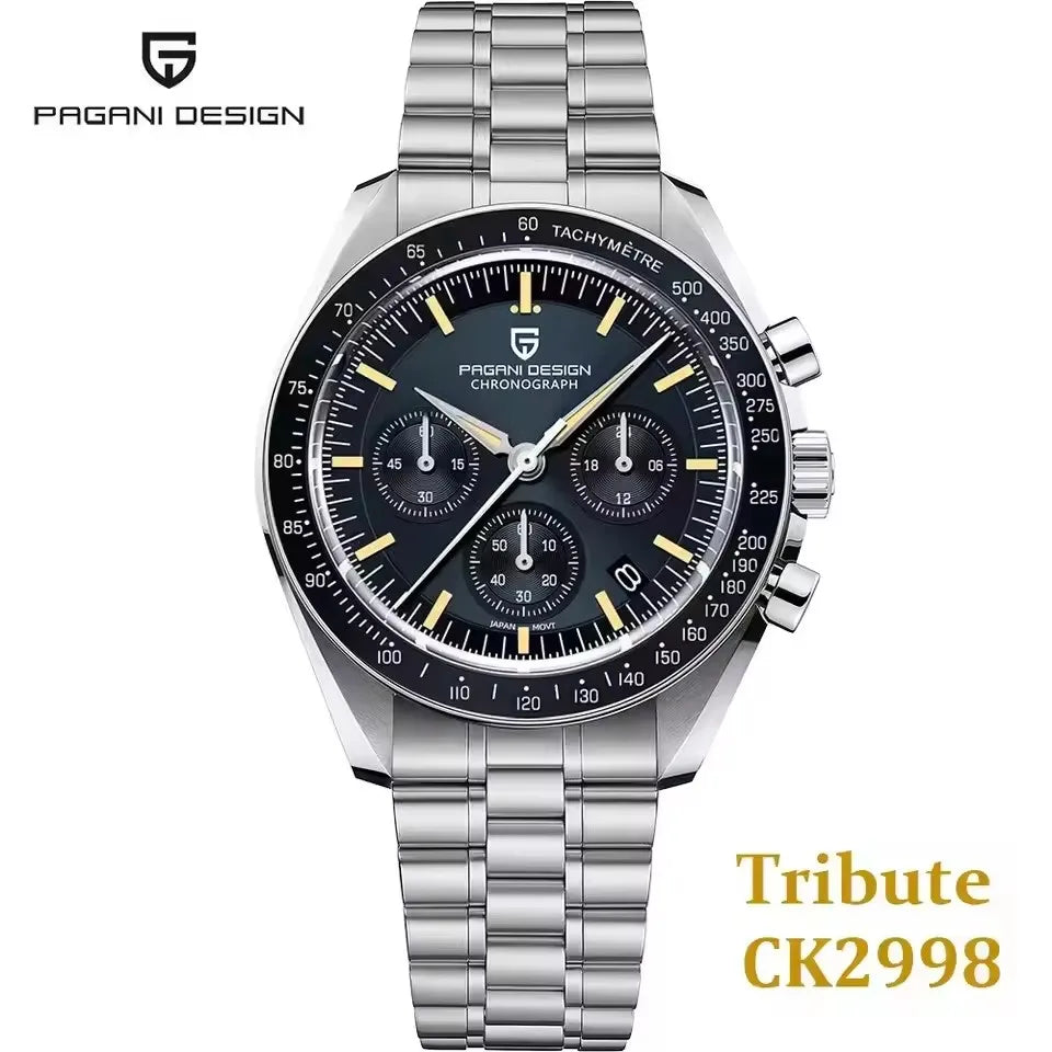 PAGANI DESIGN 500 Speedometer circle Sport Chronograph AR Sapphire Japan Movt Luxury Men watch 316L All Steel Luminous Man watch