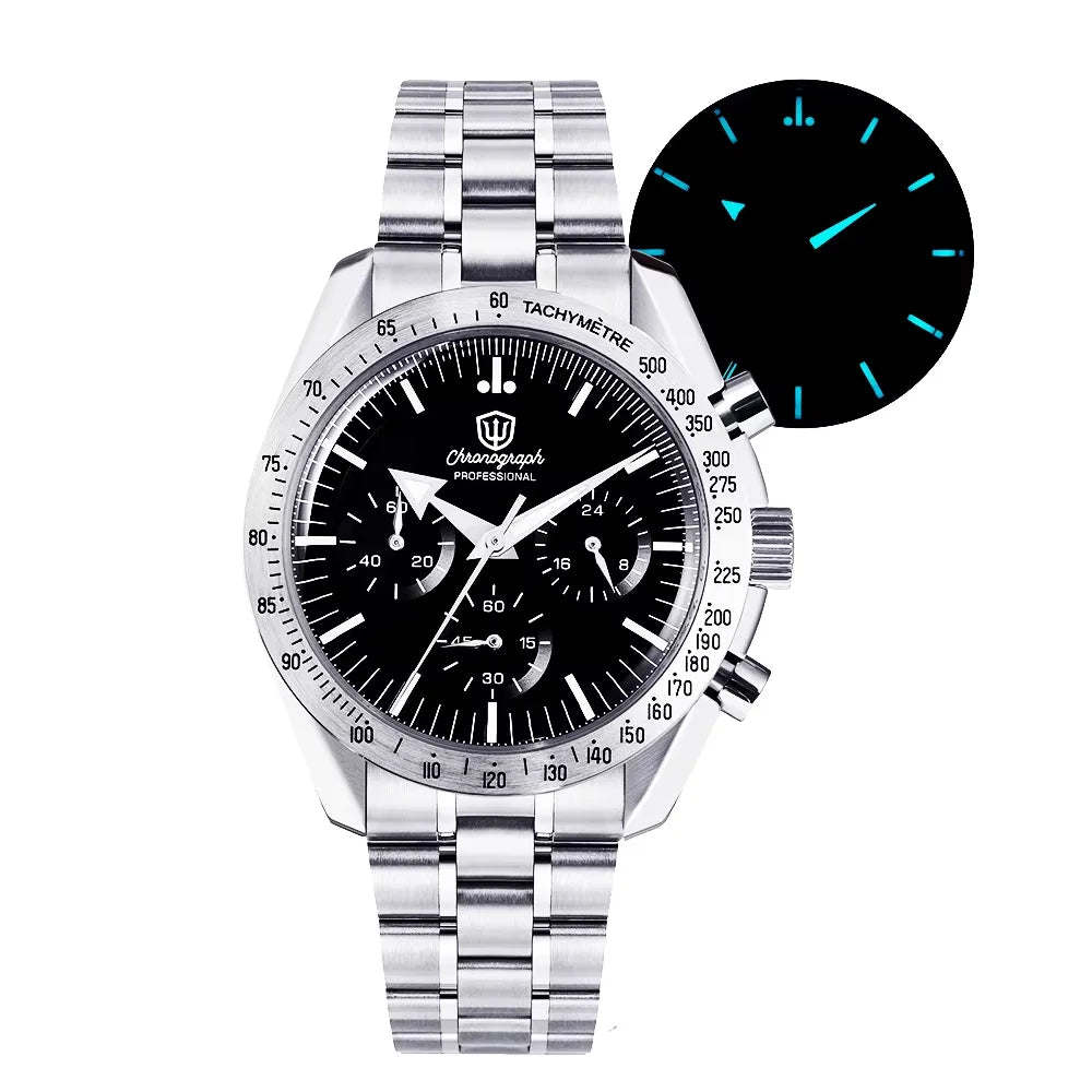 Watchdives New Wd1863 Quartz Men Watch VK63 Chronograph Bubble Sapphire Waterproof 39Mm Steel Top Brand Luxury Business Watch