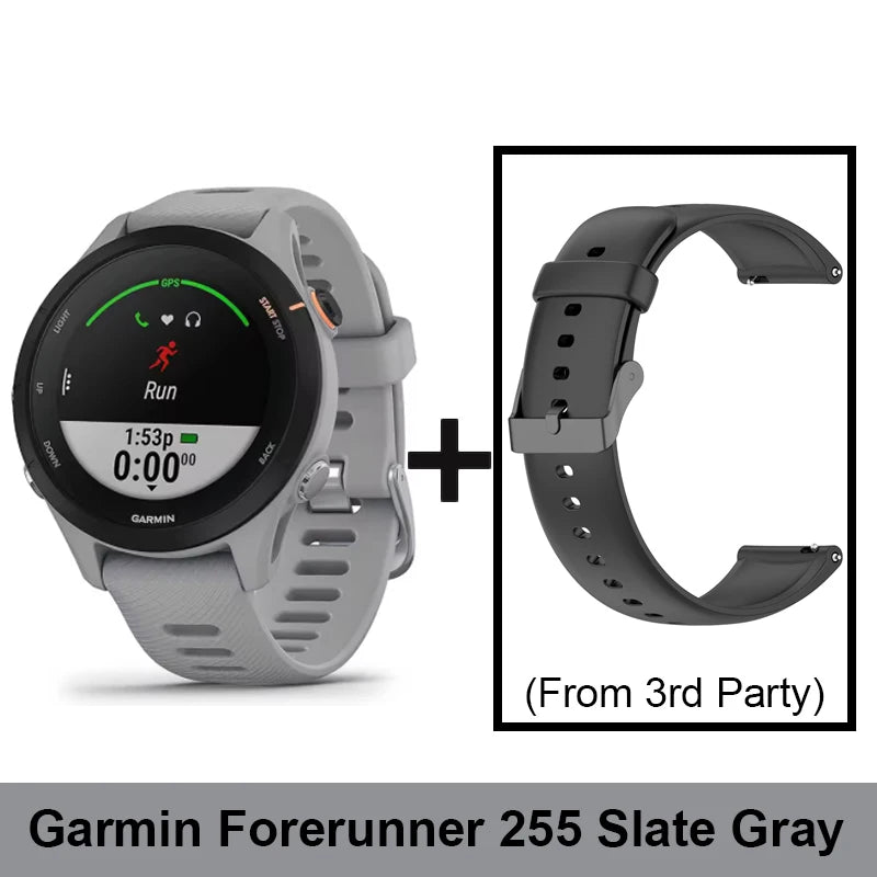 Garmin Forerunner 255 Sports Smartwatch 46mm 1.3'' Color Screen 14 Days Battery Life  RAM NFC Bluetooth  5ATM Waterproof
