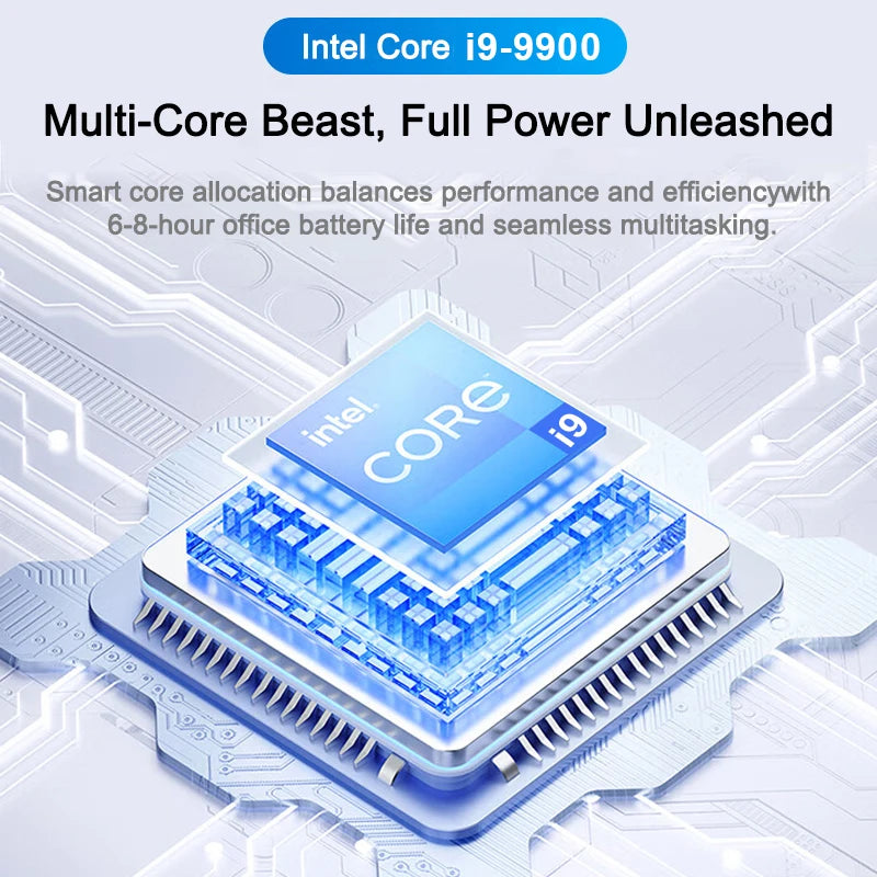 LENO NEW 14.1" Laptop Intel Core i9-9900 32GB 2TB Windows 11 Gaming Computer PC Gamer office Ultra Slim Notebook 1920*1080 HD