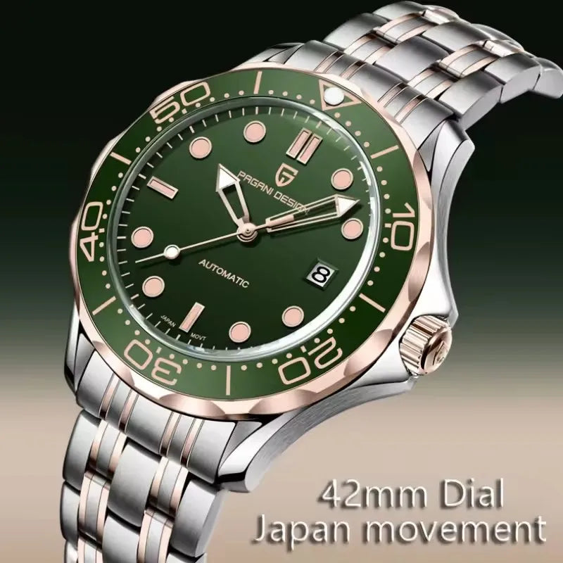 2026 PAGANI DESIGN New 007 Ceramic Bezel Men watch 316L All Steel Luminous Sapphire Man watch Mechanical Luxury Japan Movt Watch