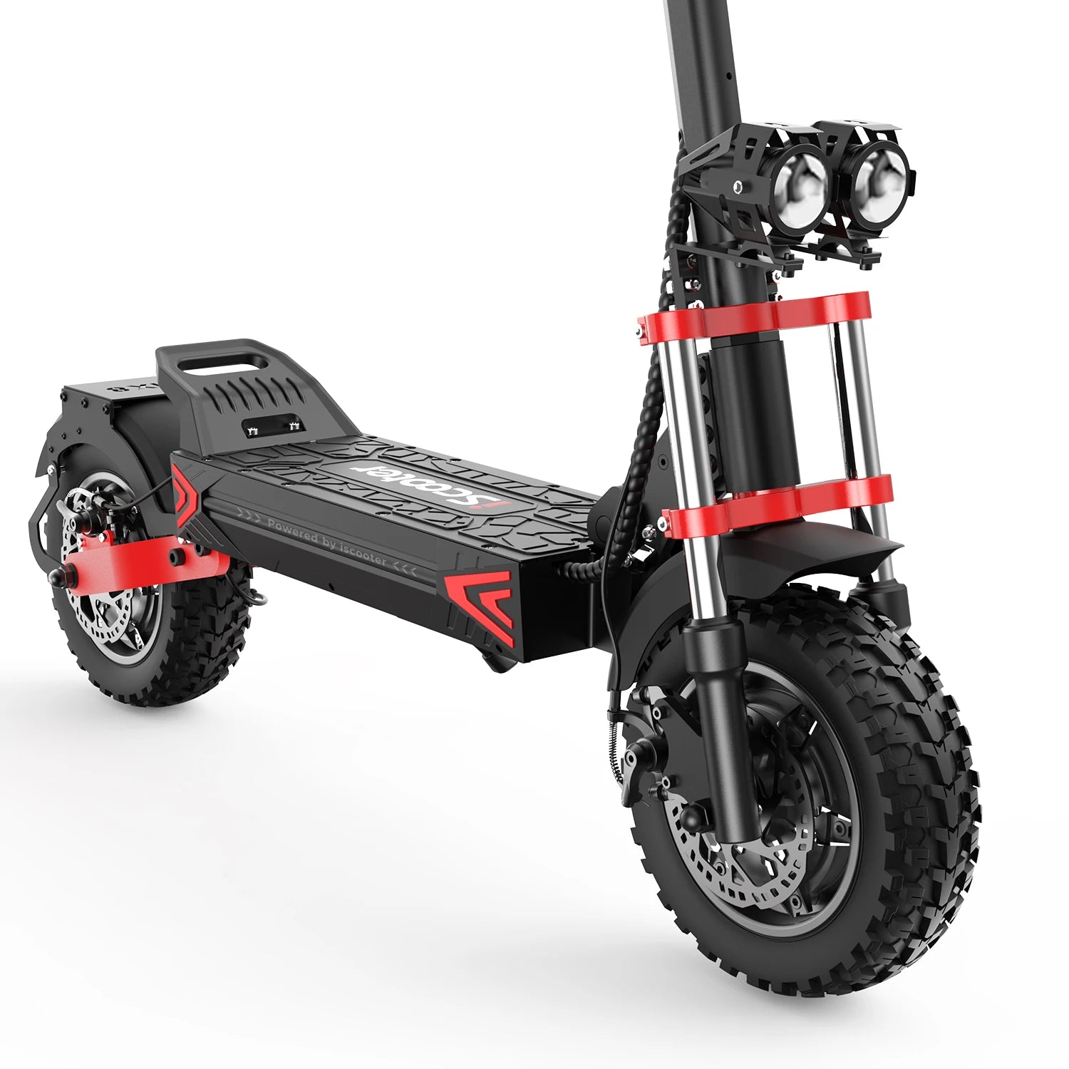 iScooter iX8 12" Folding Off-Road Electric Scooter - 1200W*2 Dual Motor, 48V 20Ah, 60km/h, Dual Suspension, Hydraulic Disc Brake