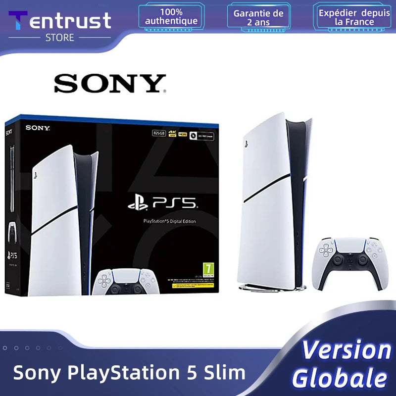 Sony PlayStation 5 PS5 Slim Digital Edition Console - 825 GB SSD (solid-state drive), DualSense Wireless Controller