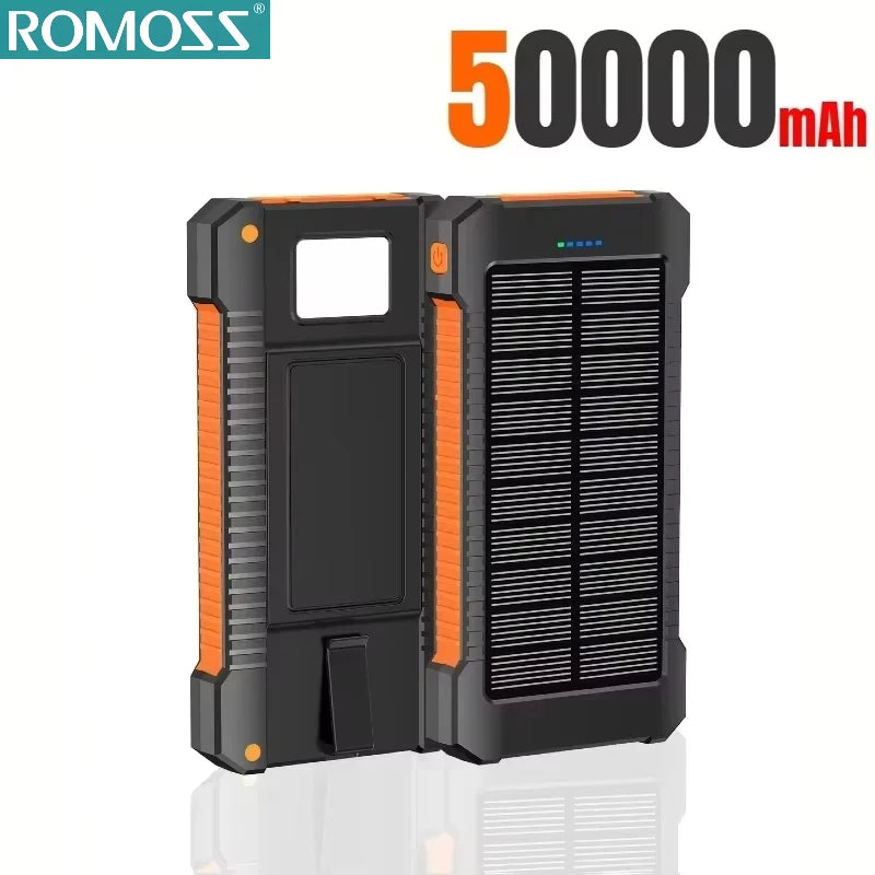 ROMOSS 120W 500000mAh Solar Power Bank Portable Large Capacity Super Fast Charging Outdoor External Battery for iPhone 17/16/15