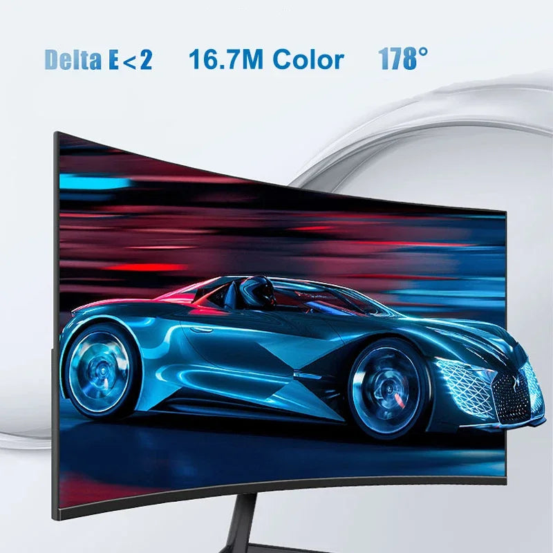 24 Inch Curved 75Hz Monitor Gaming VA FHD 1080P Computer Display 3000R HDMI/VGA DCR Eye Protect VESA 100*100 2ms Response