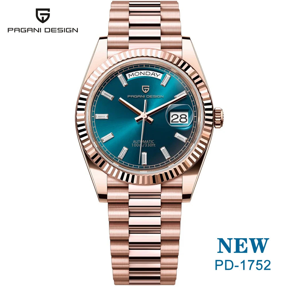 PAGANI DESIGN 2026 New DD36 automatic mechanical men watch Double calendar 36MM Watch For Men sapphire luxury waterproof Watches