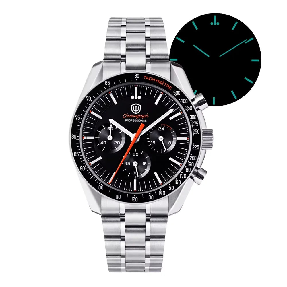 Watchdives New Wd1863 Quartz Men Watch VK63 Chronograph Bubble Sapphire Waterproof 39Mm Steel Top Brand Luxury Business Watch