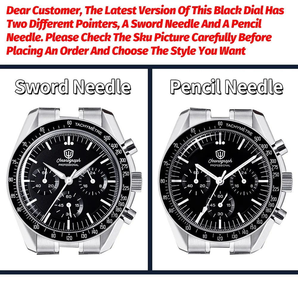 Watchdives New Wd1863 Quartz Men Watch VK63 Chronograph Bubble Sapphire Waterproof 39Mm Steel Top Brand Luxury Business Watch