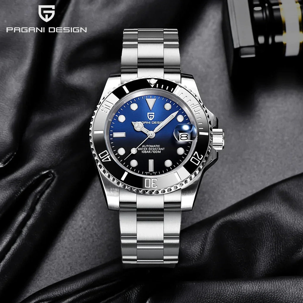 Pagani Design 2025 Men Automatic Mechanical Watch PD1661 NH35/8215 Dive Stainless Steel Waterproof Clock Sapphire Reloj Hombre