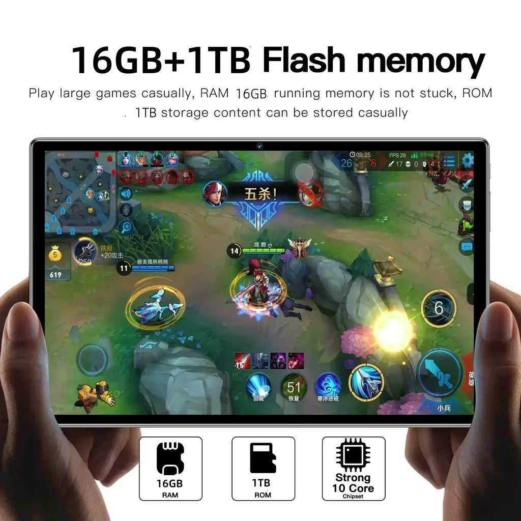 2025 NEW Pad 15 Pro Tablet Android 14 22GB+2TB 20000mAh Snapdragon 888 Original Tablets PC 5G Dual SIM Card WIFI HD 4K Mi Tab