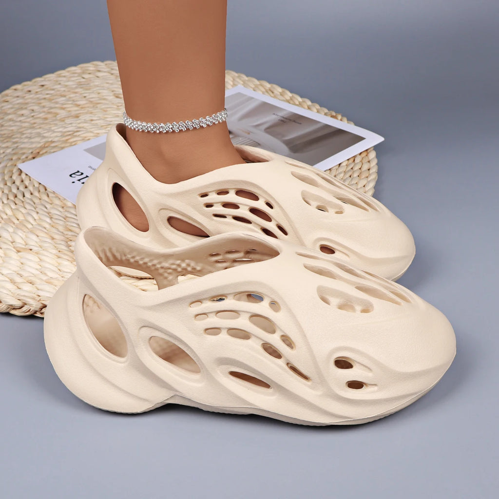 Women's Flat Sandals Designer Shoes Luxury Brand Sandals EVA Breathable Soft Sole Anti-slip Comfort Summer Beach Slides
