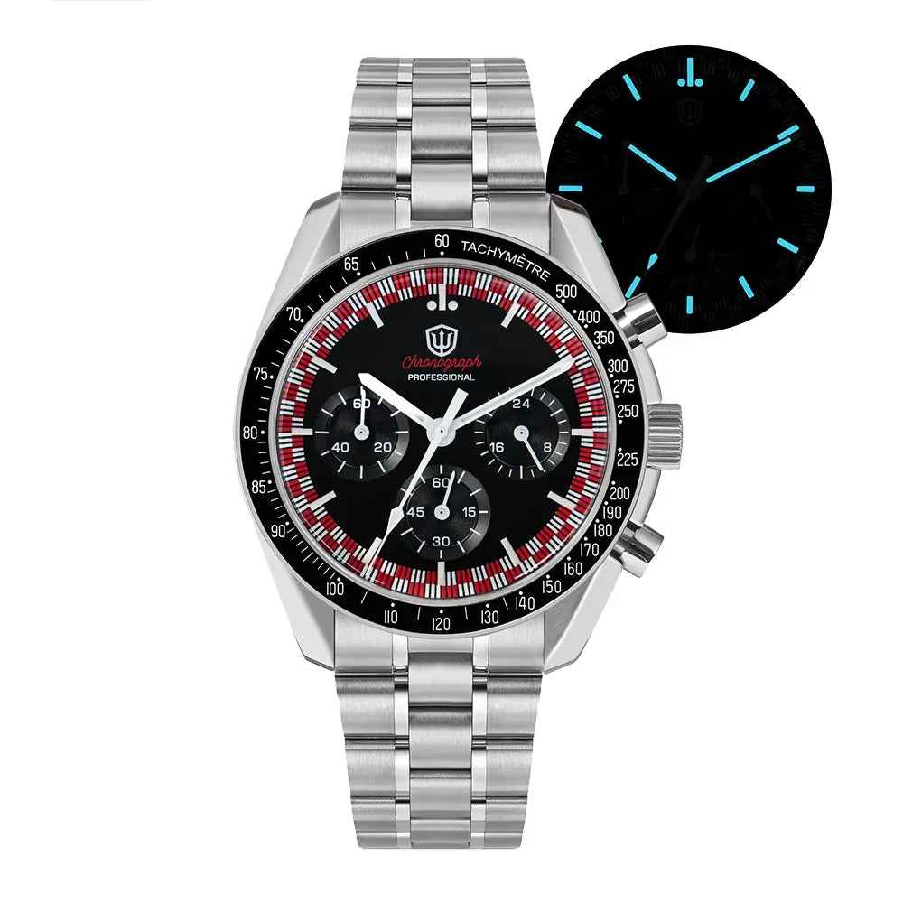 Watchdives New Wd1863 Quartz Men Watch VK63 Chronograph Bubble Sapphire Waterproof 39Mm Steel Top Brand Luxury Business Watch