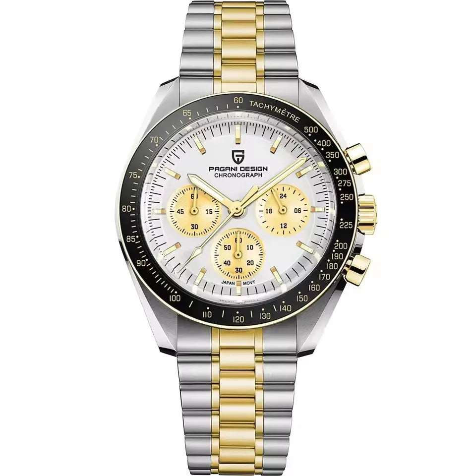 PAGANI DESIGN 500 Speedometer circle Sport Chronograph AR Sapphire Japan Movt Luxury Men watch 316L All Steel Luminous Man watch