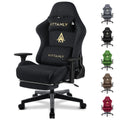 Kitinjoy Natural Suede Gaming Chair High Back Ergonomic Computer Chair With Footrest Reclining Adult Comfortable Office Chair