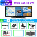 Srnubi 7/10.26" Wireless Carplay Screen for Car,Android Auto Dash Cam 4K Car DVR,1080P Rear Camera,Navigation Video Recorder,AUX